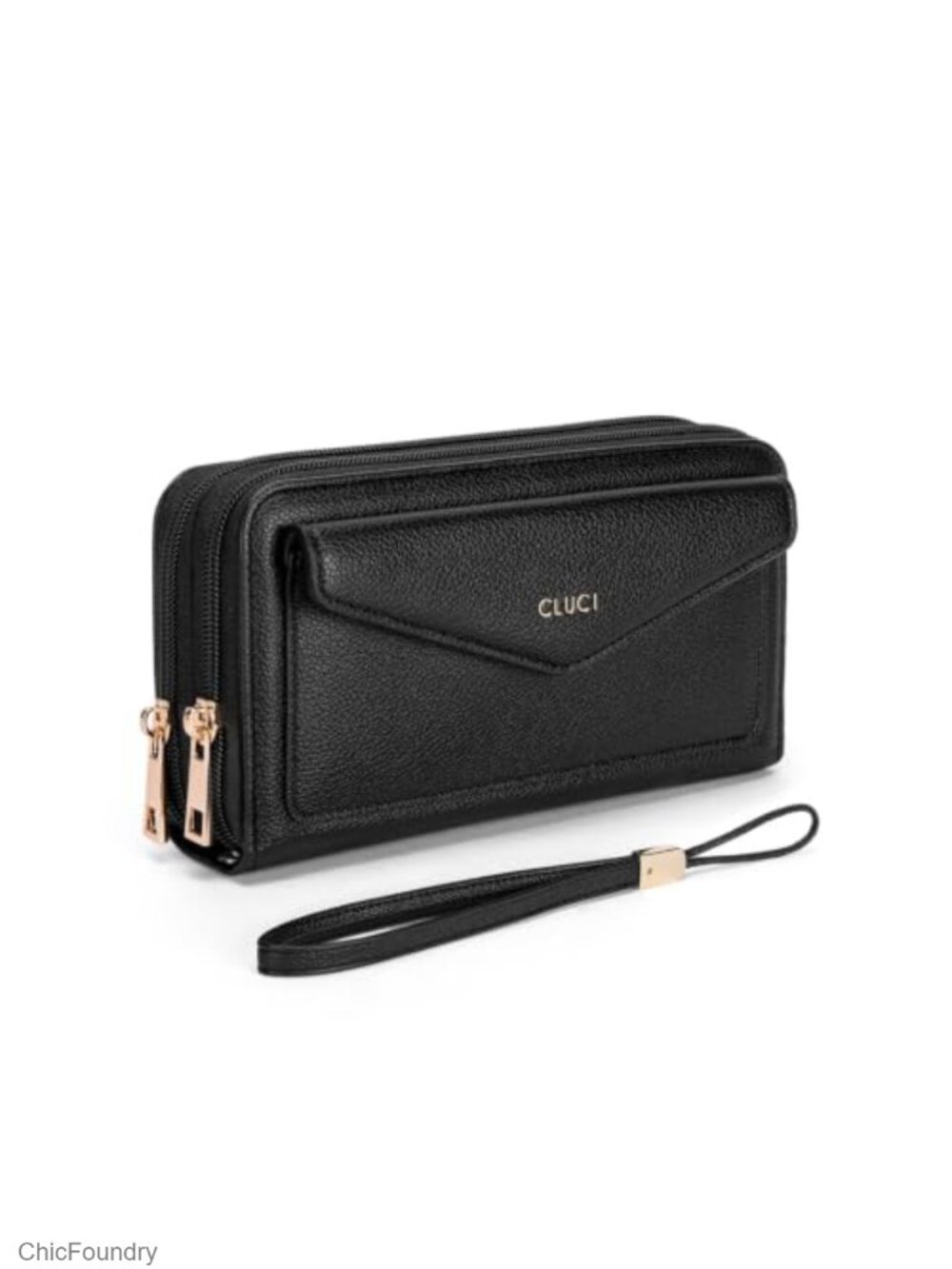 Vegan Leather Wristlet Wallet RFID Blocking Multi Card Holder